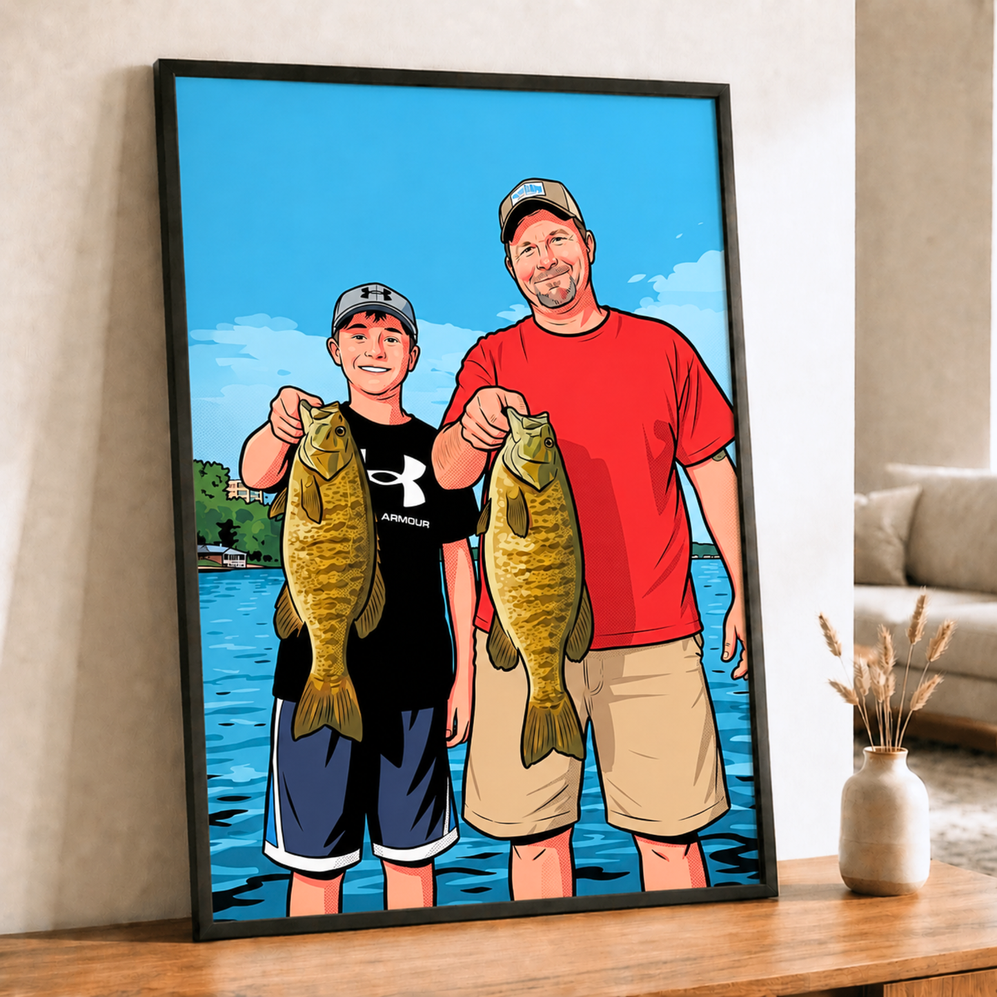 Pop Art Personalized Fishing Poster