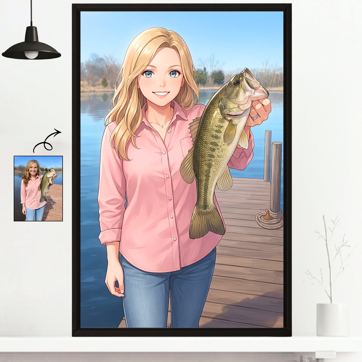 Anime Personalized Fishing Poster