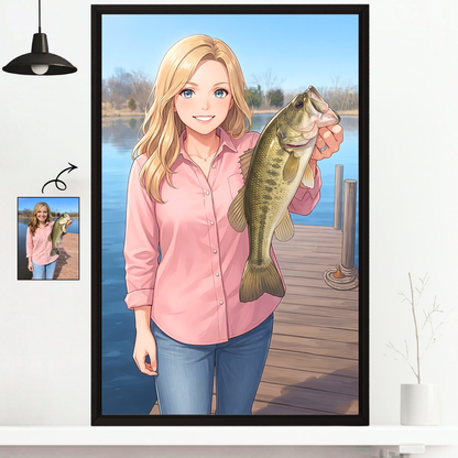 Anime Personalized Fishing Poster