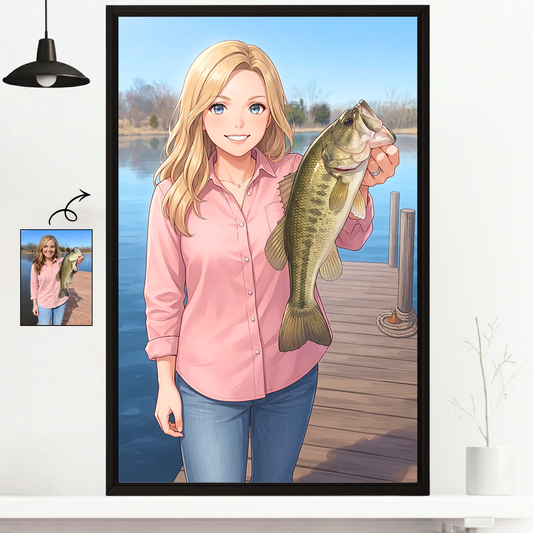Anime Personalized Fishing Poster