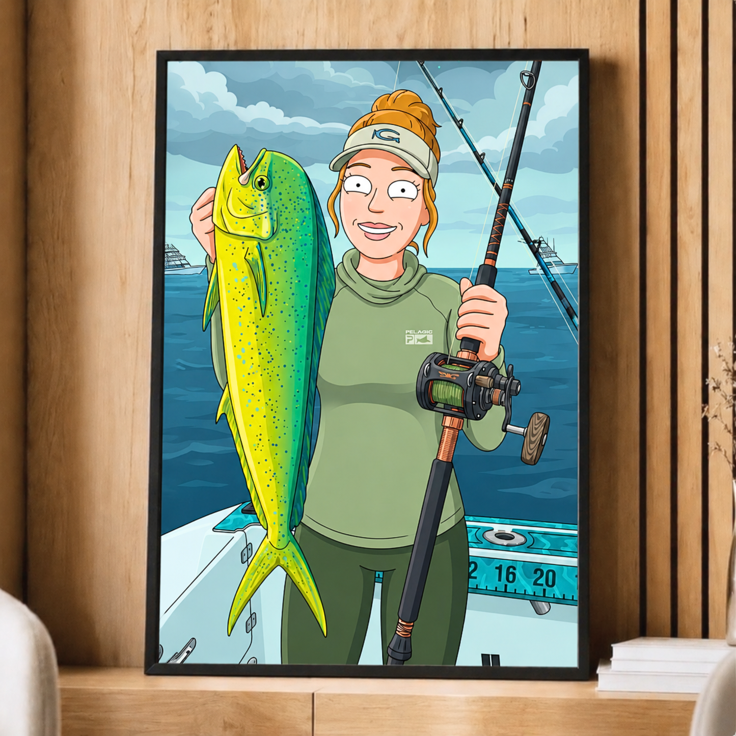 Rick & Morty Character Personalized Fishing Poster