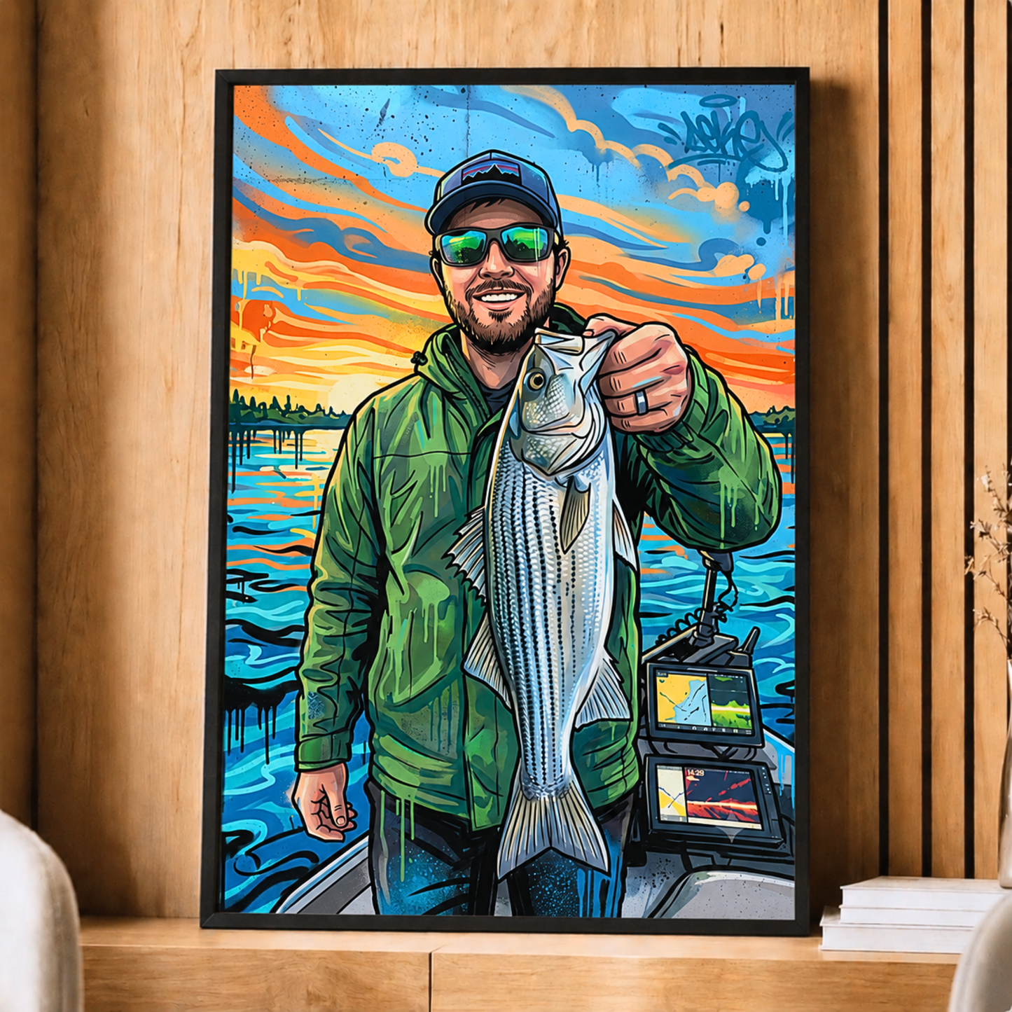 Graffiti Street Art Personalized Fishing Poster