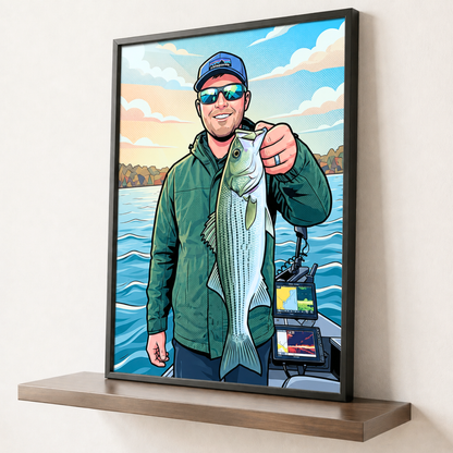 Pop Art Personalized Fishing Poster