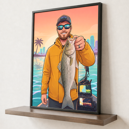 GTA Vice City Personalized Fishing Poster