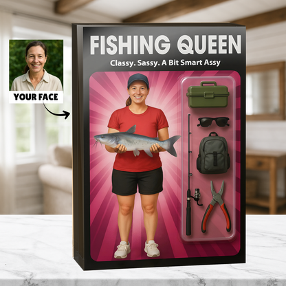 Fishing Queen - Custom Face Acrylic Plaque