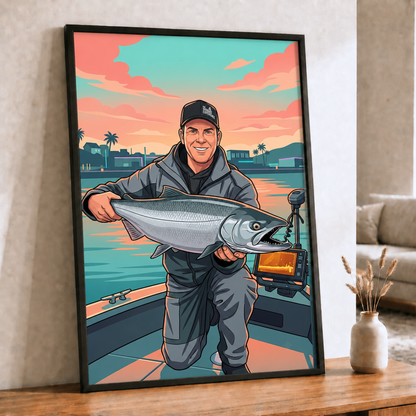GTA Vice City Personalized Fishing Poster