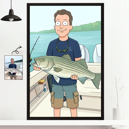 Rick & Morty Character Personalized Fishing Poster