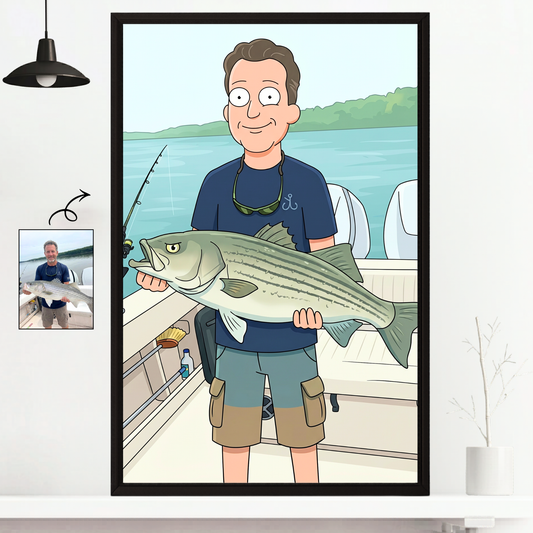 Rick & Morty Character Personalized Fishing Poster