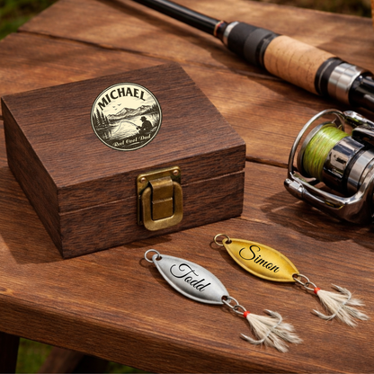 Personalized Engraved Fishing Lure With Printed Box 1
