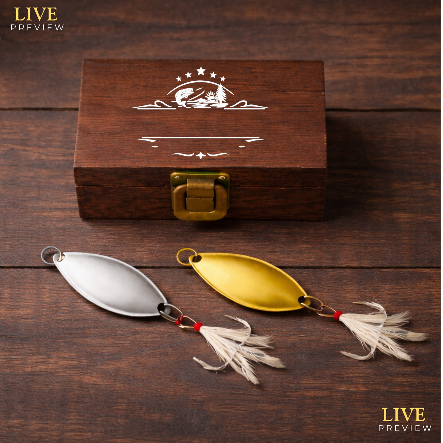 Personalized Engraved Fishing Lure With Printed Box 4