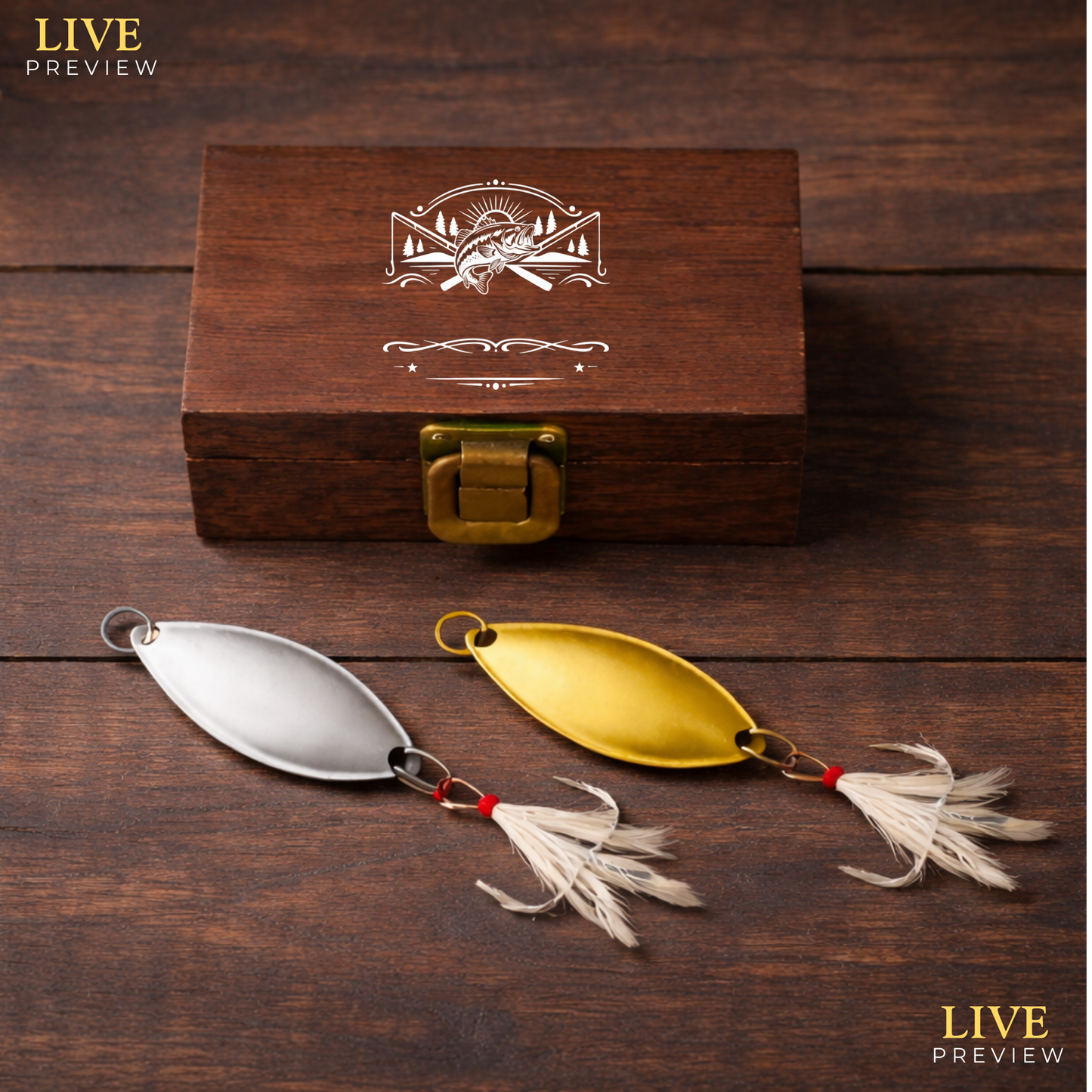 Personalized Engraved Fishing Lure With Printed Box 3