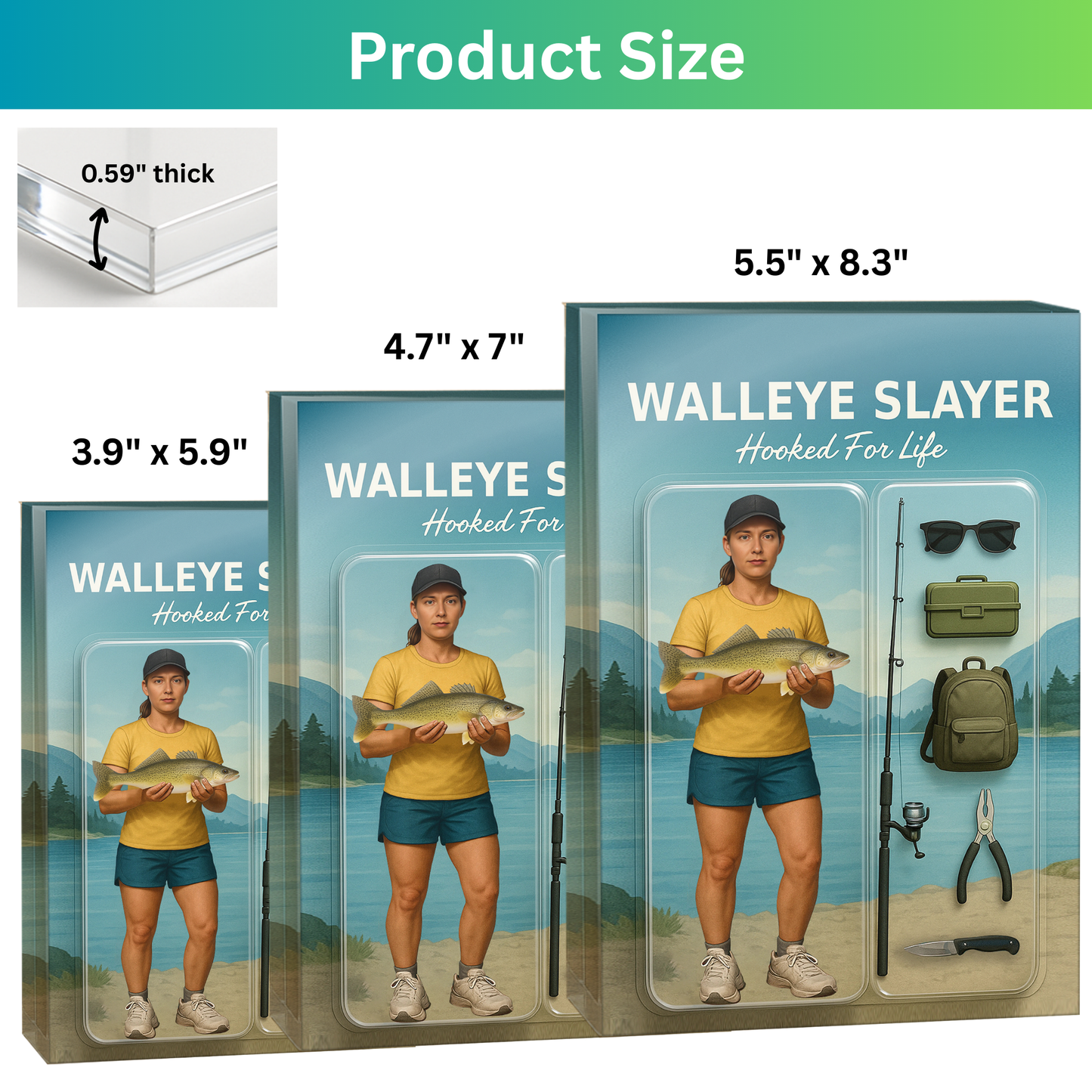 Fish Slayer - Custom Face Acrylic Plaque