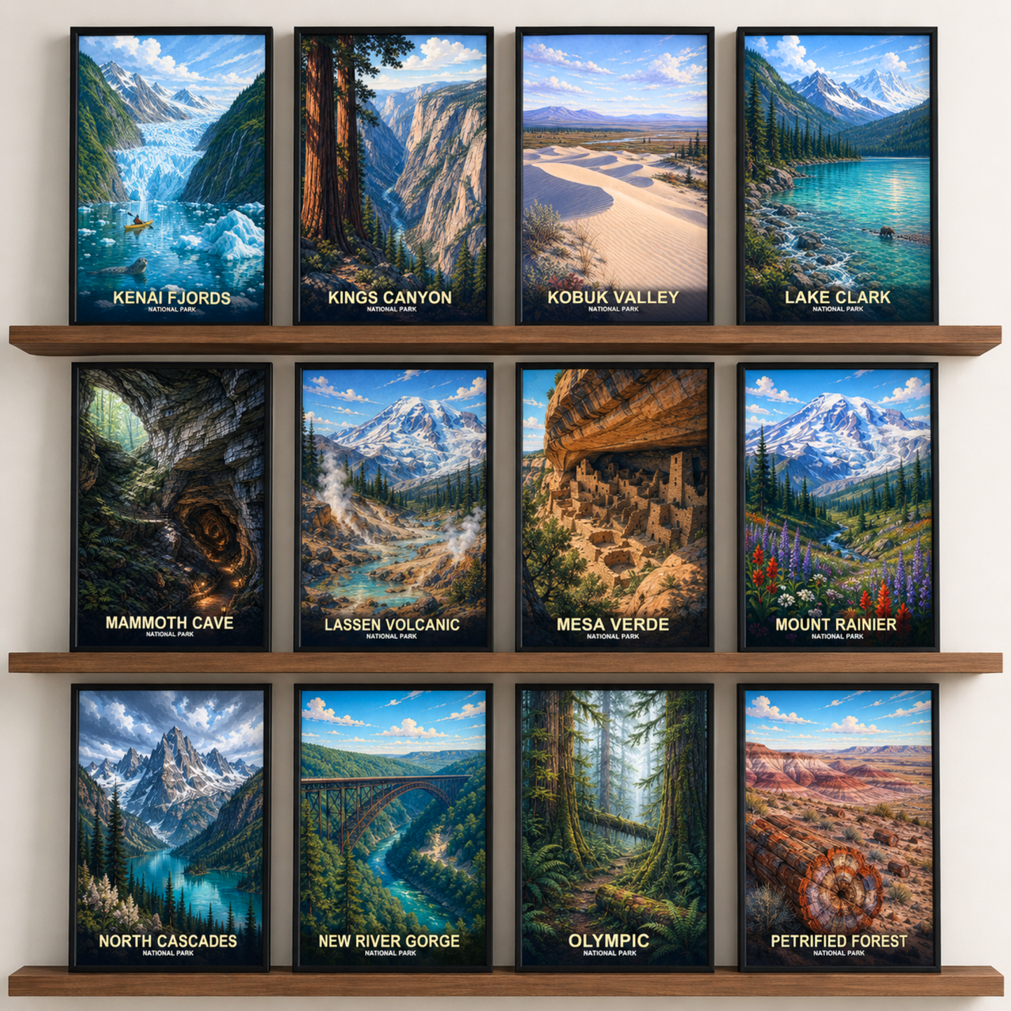 National Park Poster Set - Choose Any 3 Scenic Prints - Nature Lover Wall Decor