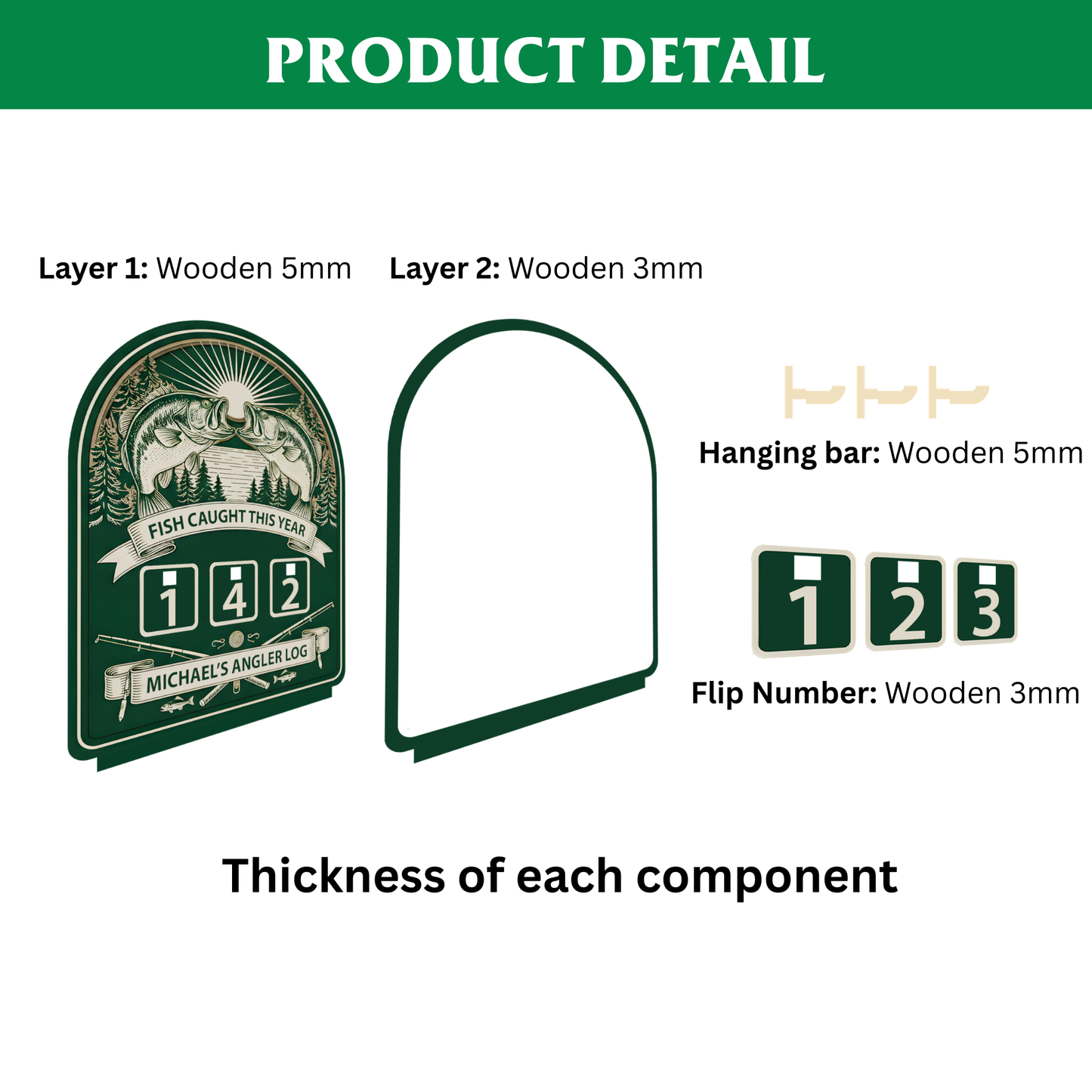 Personalized Fish Tracker With Base – Model 2