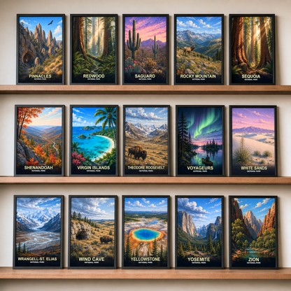 National Park Poster Set - Choose Any 3 Scenic Prints - Nature Lover Wall Decor