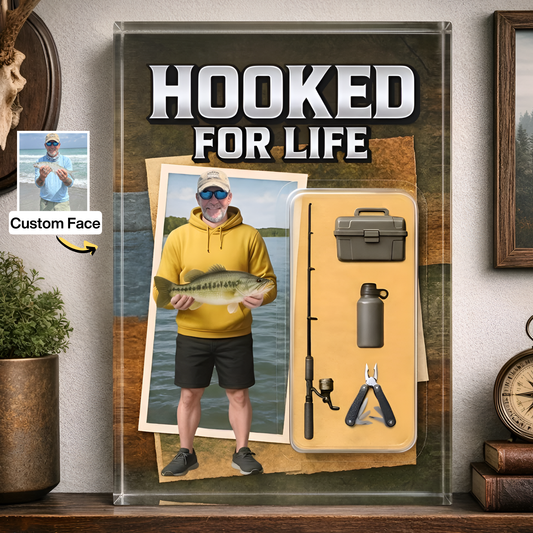 Custom Face Fishing Photo - Personalized Acrylic Plaque