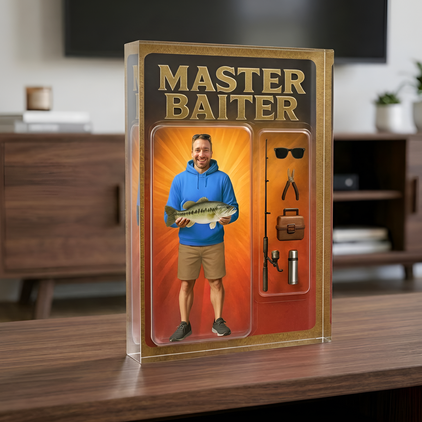 Custom Face Fishing Photo - Personalized Acrylic Plaque