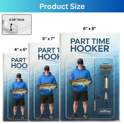 Custom Face Fishing Photo - Personalized Acrylic Plaque