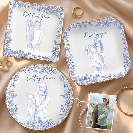 Casting Queen Custom Photo Ring Dish Gift For Her - Personalized Photo Jewelry Dish