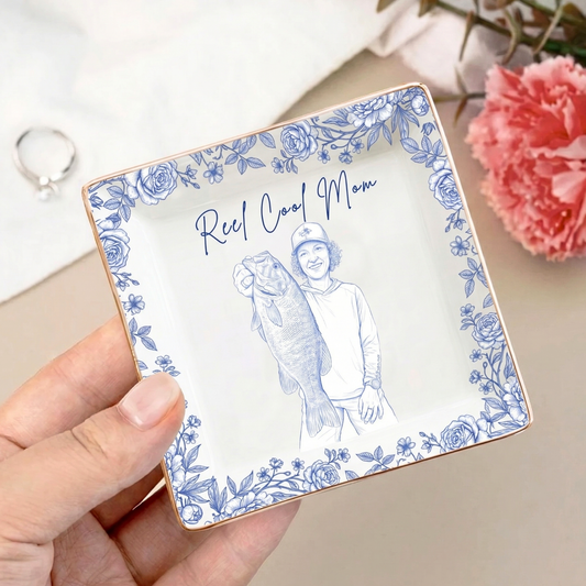 Casting Queen Custom Photo Ring Dish Gift For Her - Personalized Photo Jewelry Dish