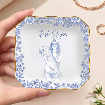 Casting Queen Custom Photo Ring Dish Gift For Her - Personalized Photo Jewelry Dish