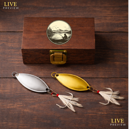Personalized Engraved Fishing Lure With Printed Box 1