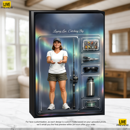 Personalized Fishing Acrylic Plaque 44 - Female