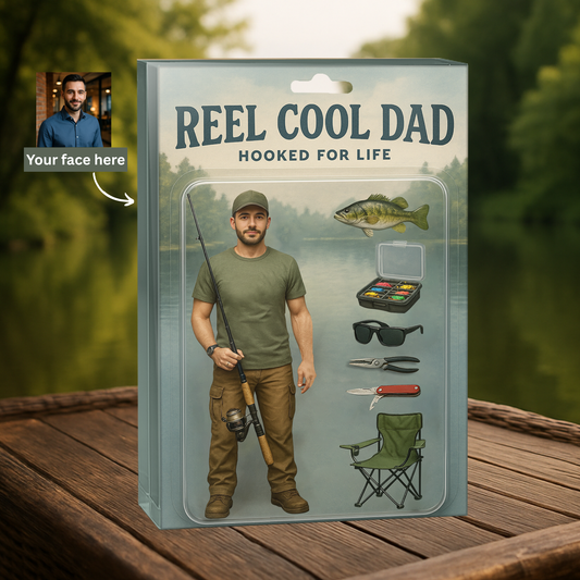 Reel Cool Dad Figure Acrylic Block