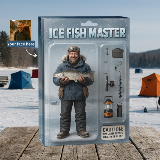 Ice Fish Master Figure Acrylic Block