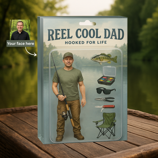 Reel Cool Dad Figure Acrylic Block