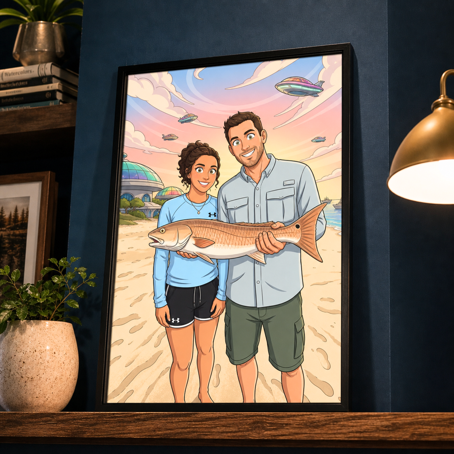 Futurama Character Personalized Fishing Poster