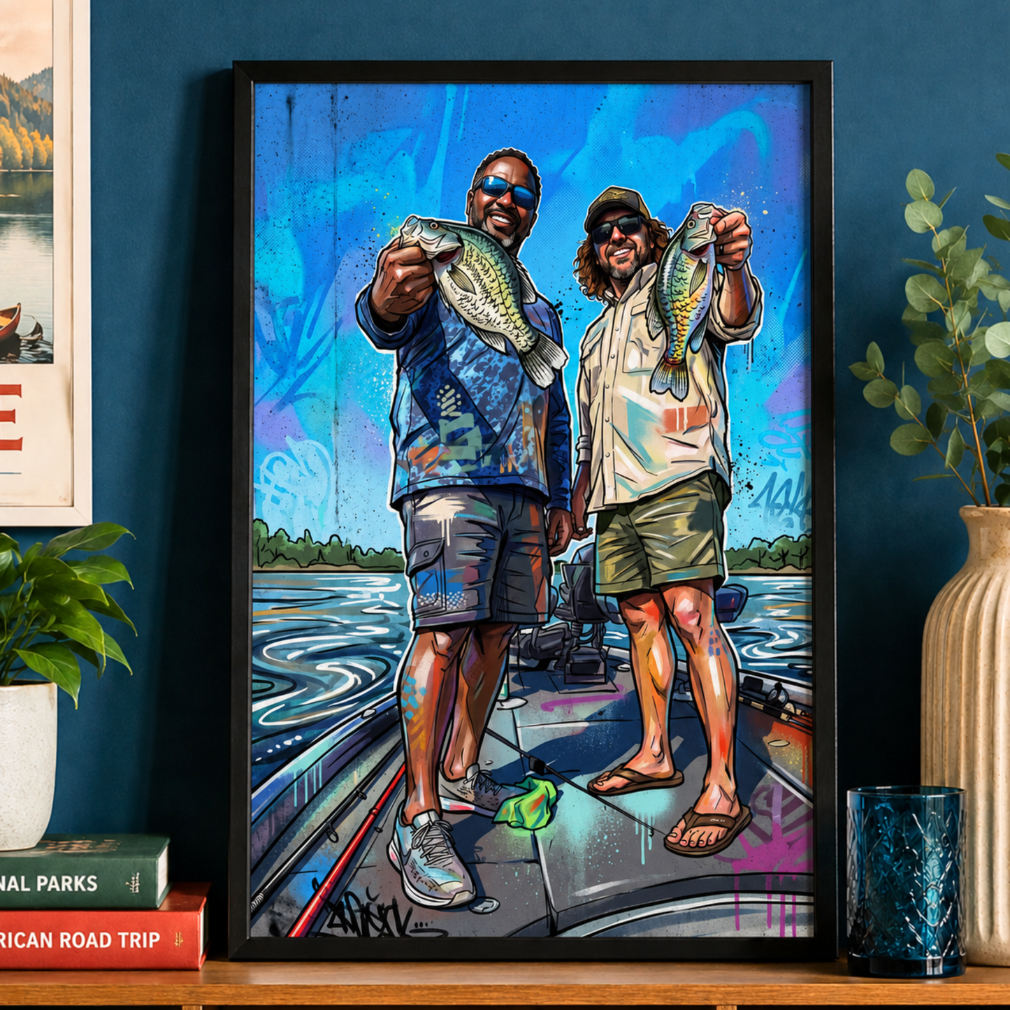 Graffiti Street Art Personalized Fishing Poster