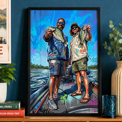 Graffiti Street Art Personalized Fishing Poster
