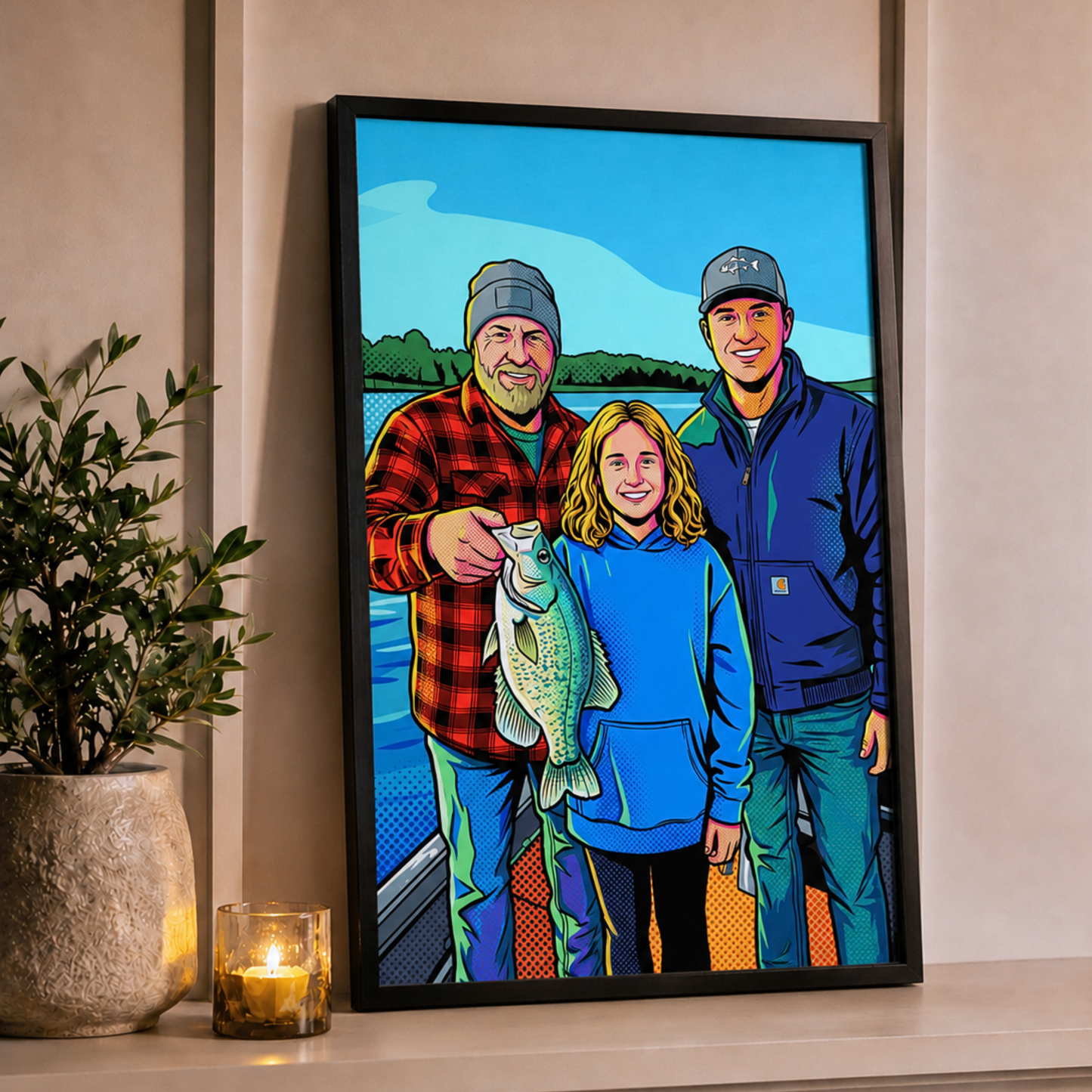 Pop Art Personalized Fishing Poster