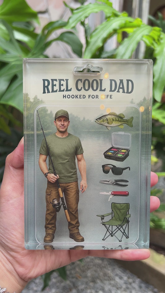 Reel Cool Dad Figure Acrylic Block