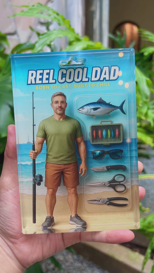 Reel Cool Dad Figure Acrylic Block | Beach Version