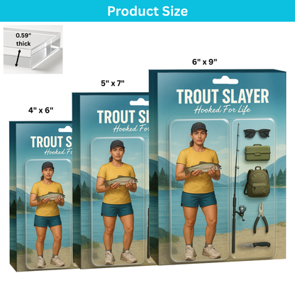 Trout Slayer Figure Acrylic Block