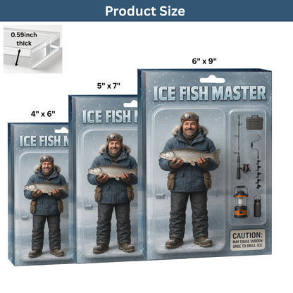 Ice Fish Master Figure Acrylic Block