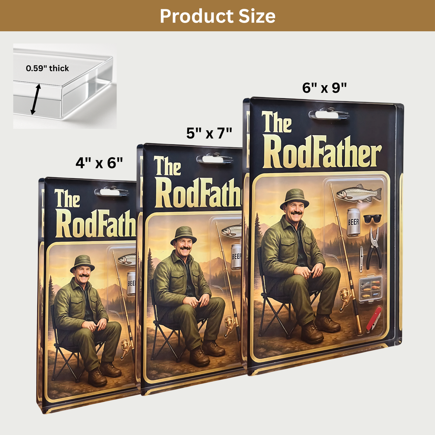 The RodFather Figure Acrylic Block | Version 2