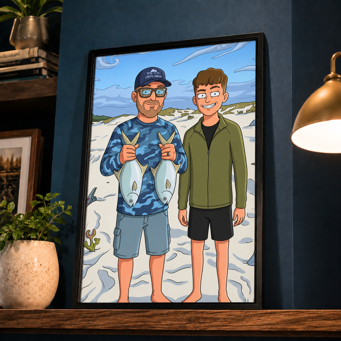 Rick & Morty Character Personalized Fishing Poster