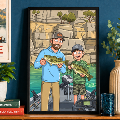 Rick & Morty Character Personalized Fishing Poster